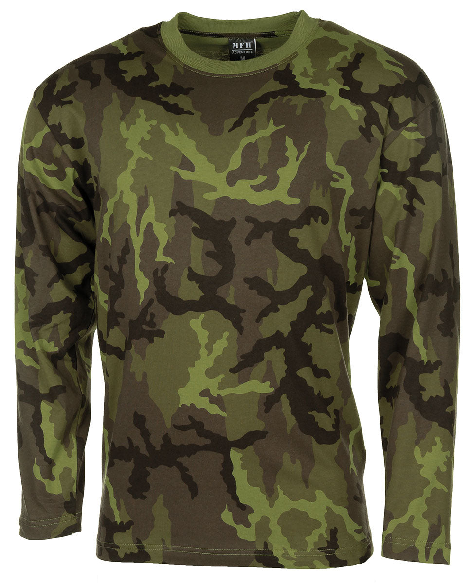 US Tarn-Shirt, langarm, M 95 CZ tarn, 170 g/m²