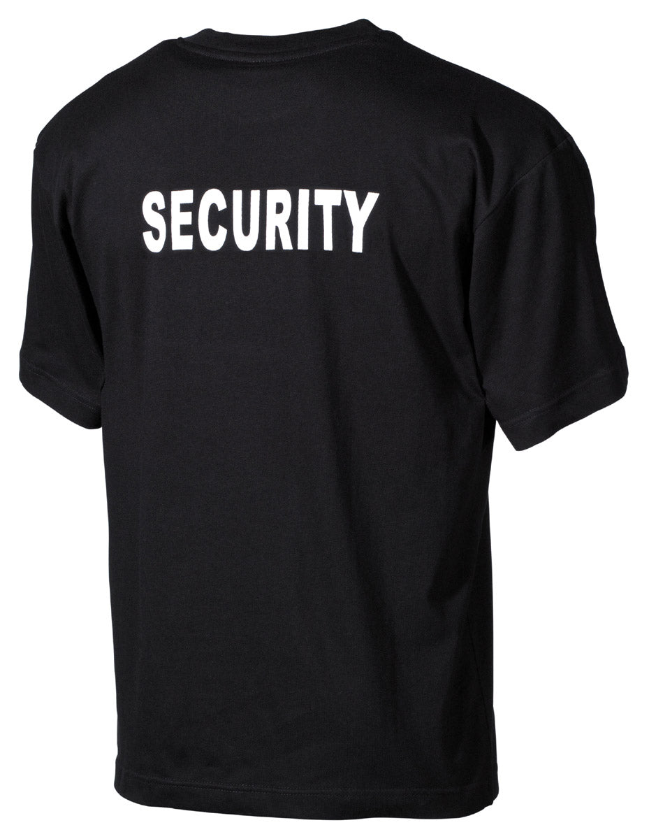 T-Shirt, schwarz, Security, bedruckt