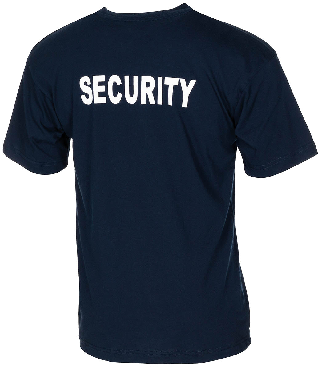 T-Shirt, blau, Security, bedruckt