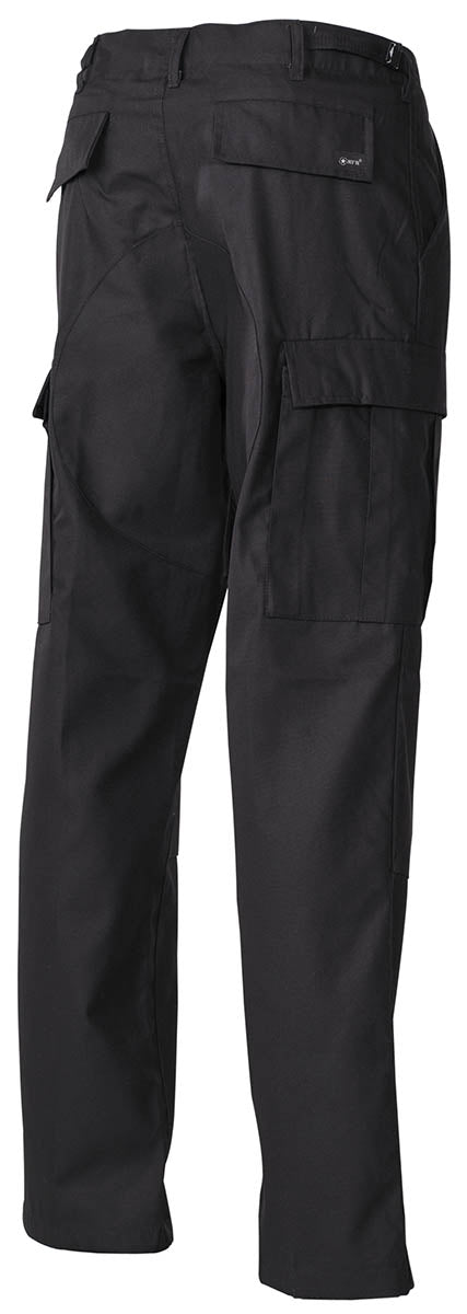 US Kampfhose, BDU, schwarz, Knie- und Gesäßverstärkung