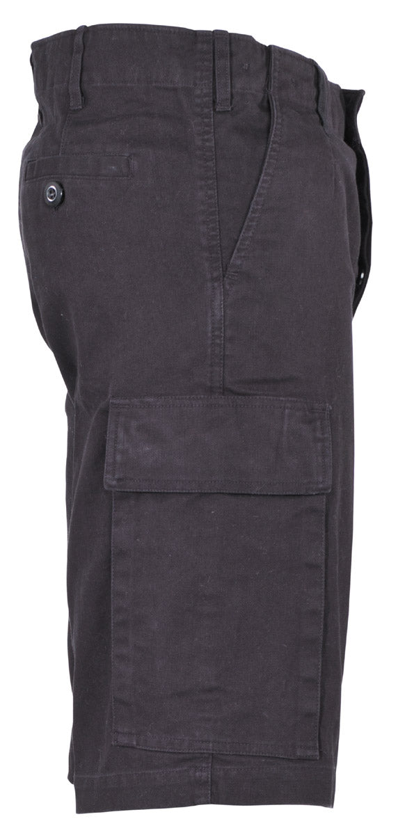 BW Moleskin Bermuda, schwarz- stonewashed