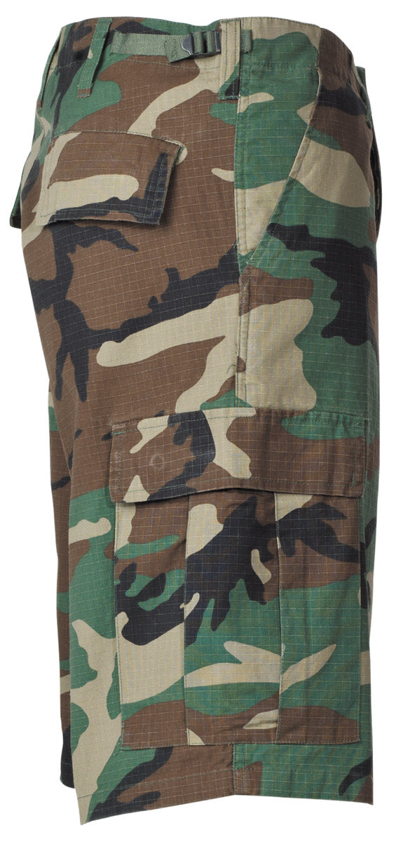 US Bermuda, BDU, Rip Stop, woodland-stonewashed