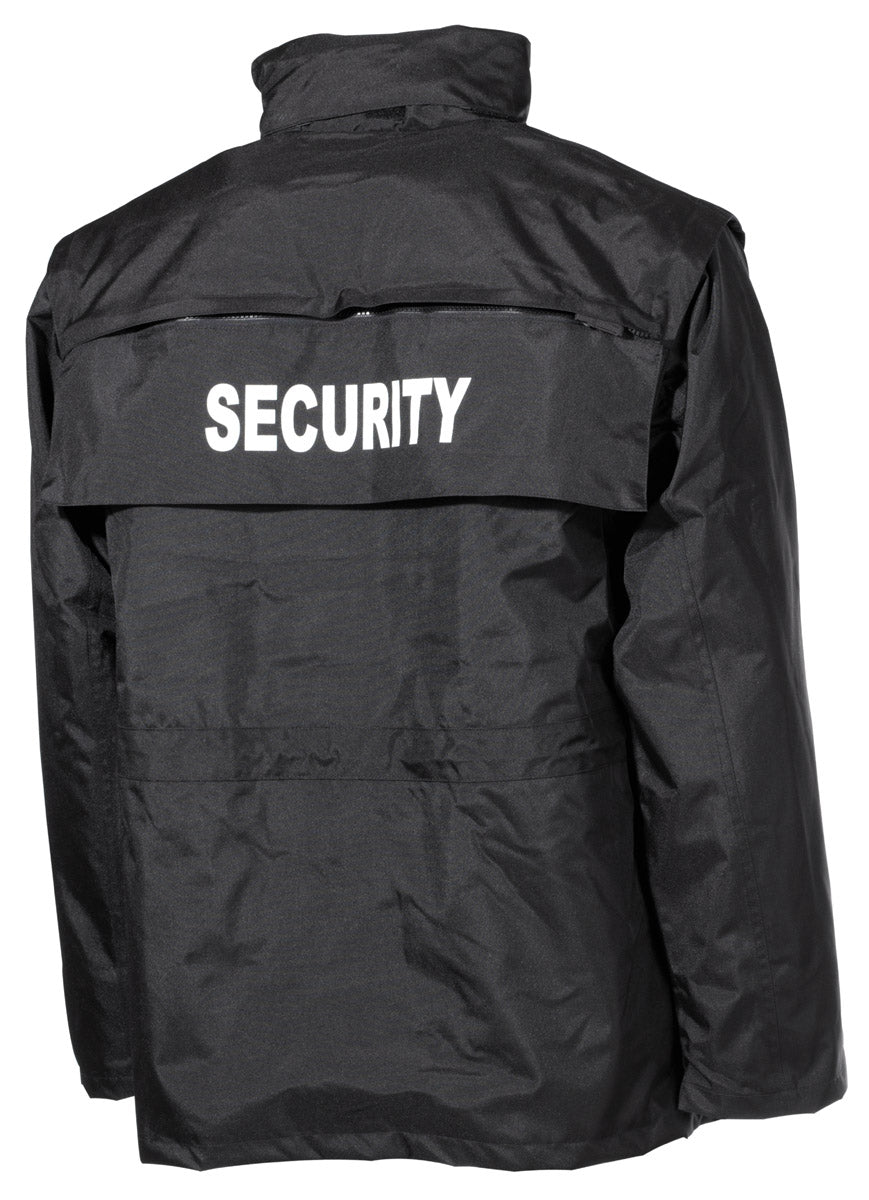 Jacke, "Security", schwarz, wasserdicht, antistatisch