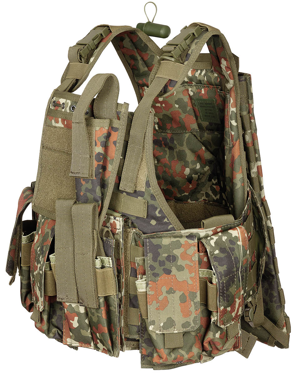 Weste, "Ranger", div. Taschen, flecktarn