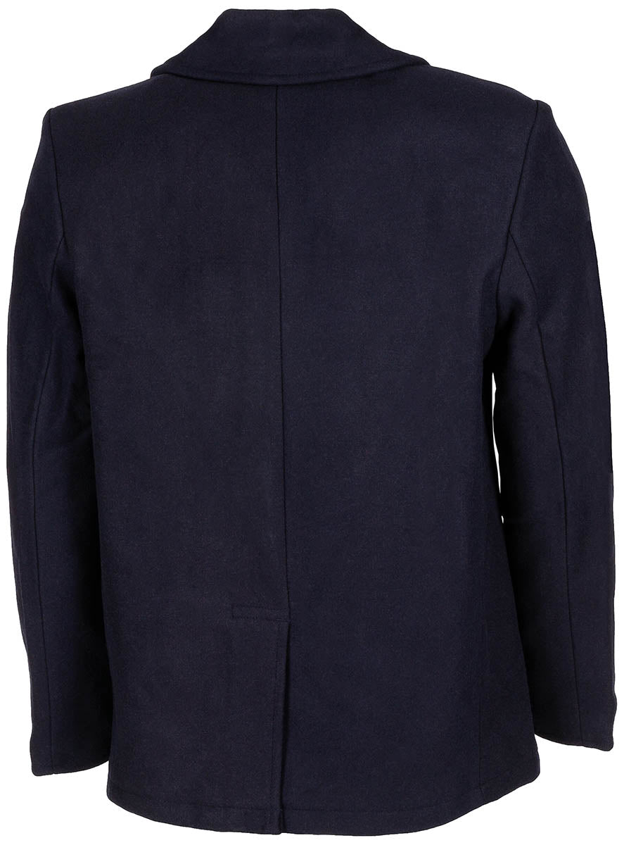 US Pea Coat, blau, mit blauen Knöpfen