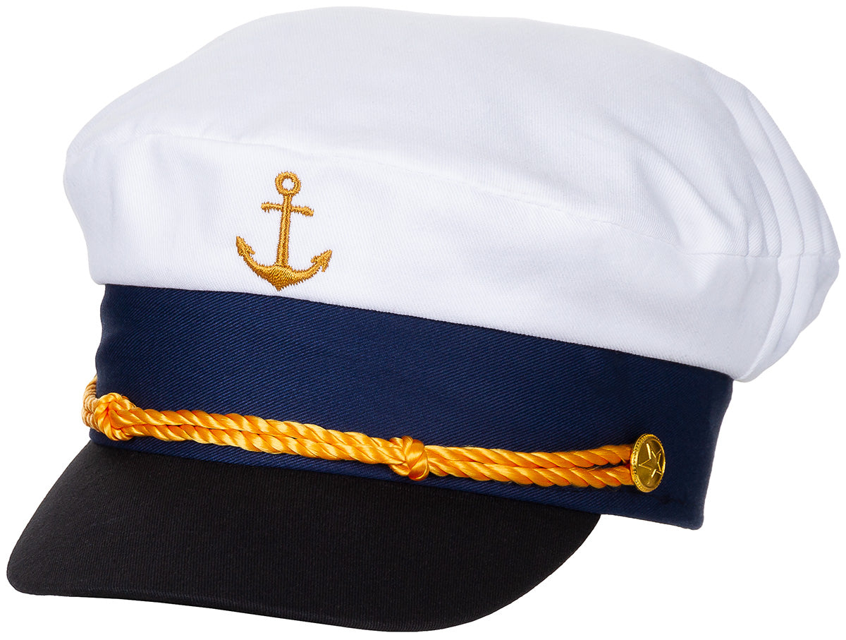 Marineschirmmütze, Anker gold bestickt