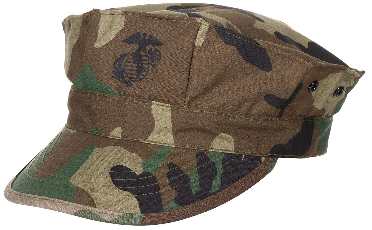 US Cap, "USMC", Rip Stop, woodland, Marine-Corps-Druck