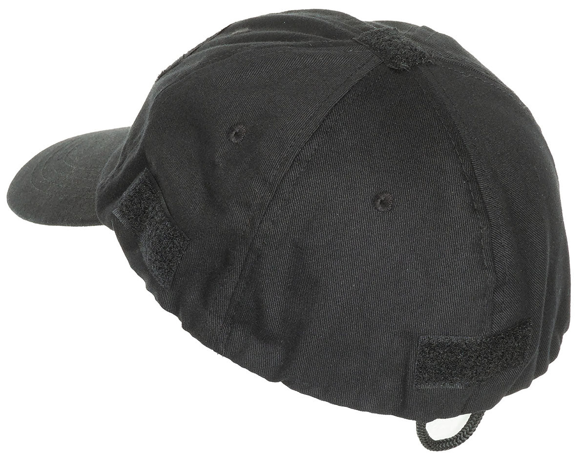 Einsatz-Cap, mit Klett, schwarz