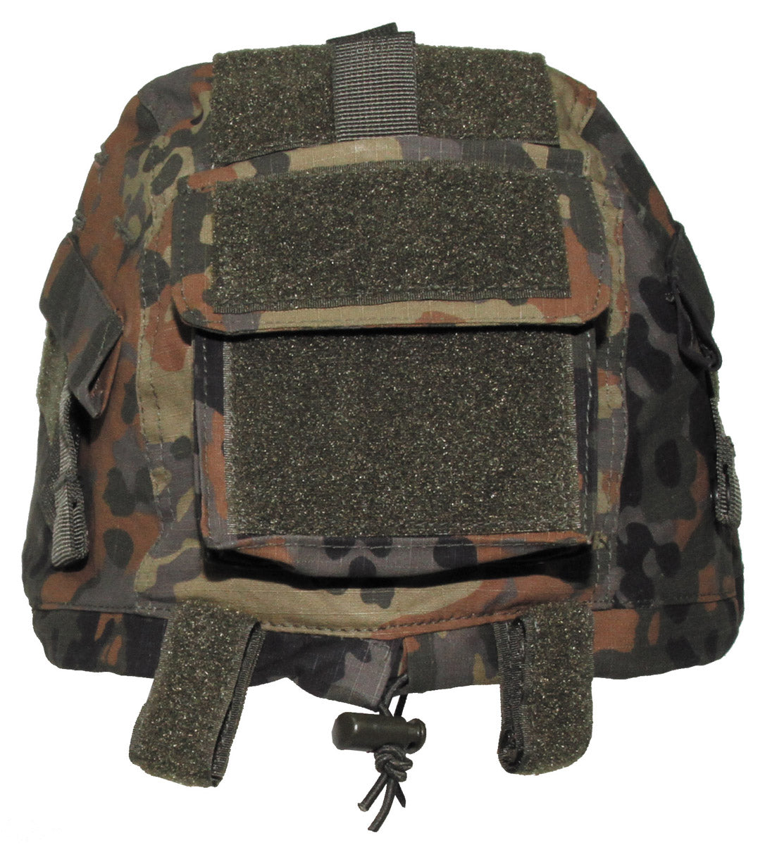 Helmbezug mit Taschen, größenverstellbar, flecktarn