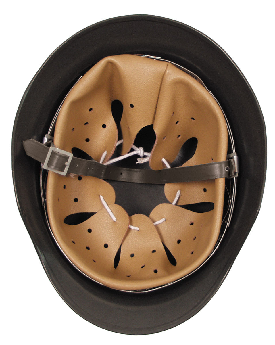 Stahlhelm WW II, oliv, mit Leder-Innenteil