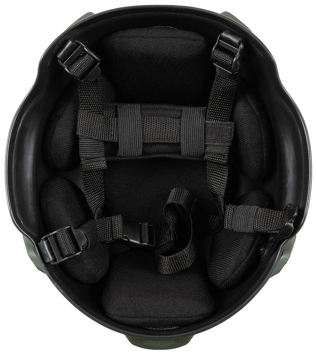 US Helm, "MICH 2002", Rails, oliv, ABS-Kunststoff