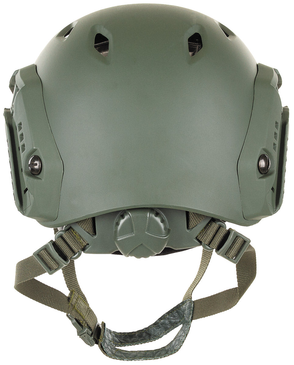 US Helm, FAST-Fallschirmjäger, oliv, Rails, ABS-Kunststoff