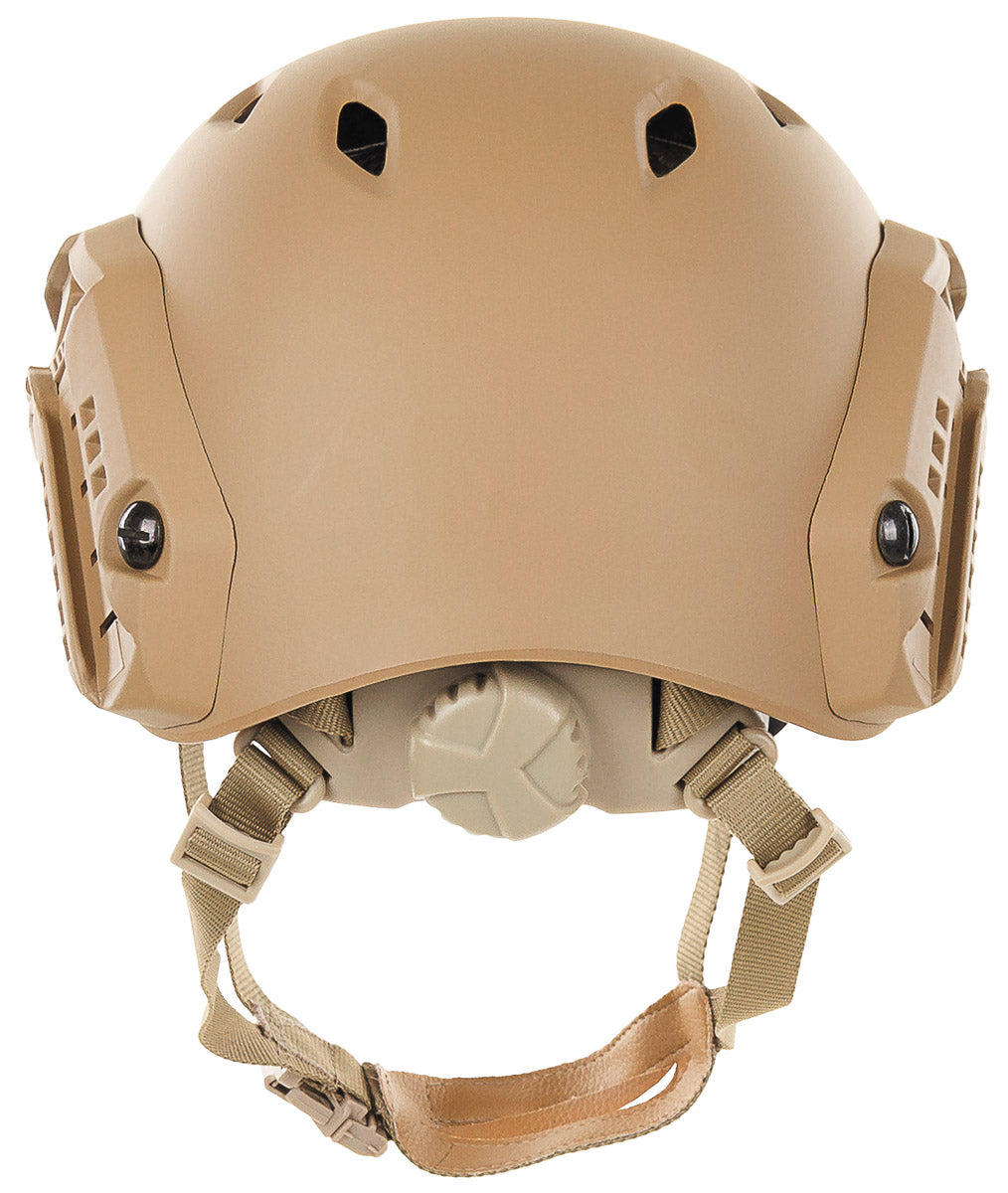 US Helm, FAST-Fallschirmjäger, coyote, Rails, ABS-Kunststoff