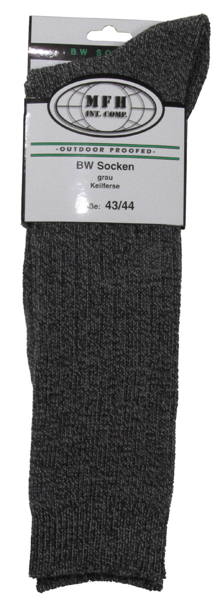 BW Socken, Keilferse, grau
