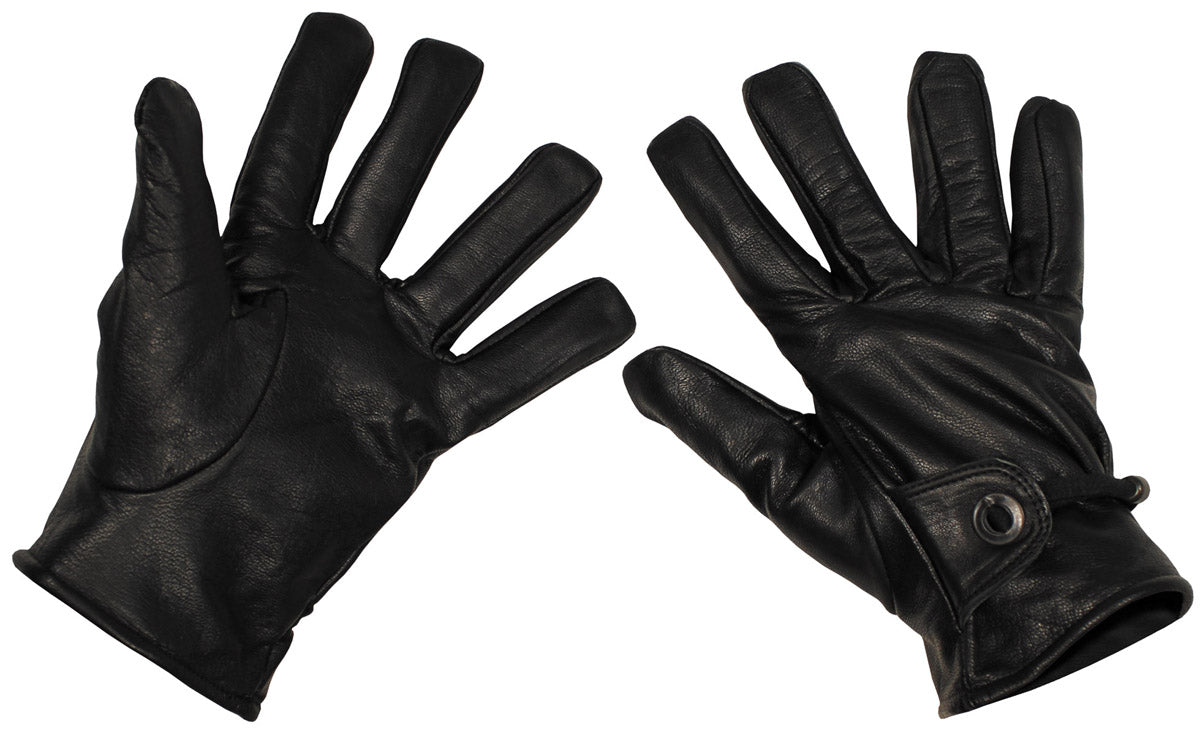 Western-Fingerhandschuhe, Leder, schwarz