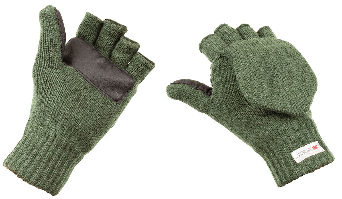 Strick-Faust-Fingerhandschuh, oliv, 3M+ Thinsulate+
