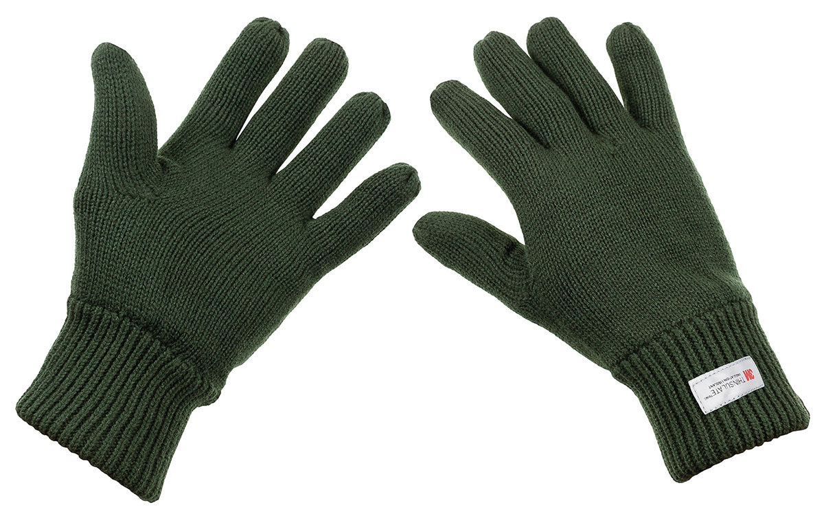 Strickhandschuhe, oliv 3M+ Thinsulate+ Insulation