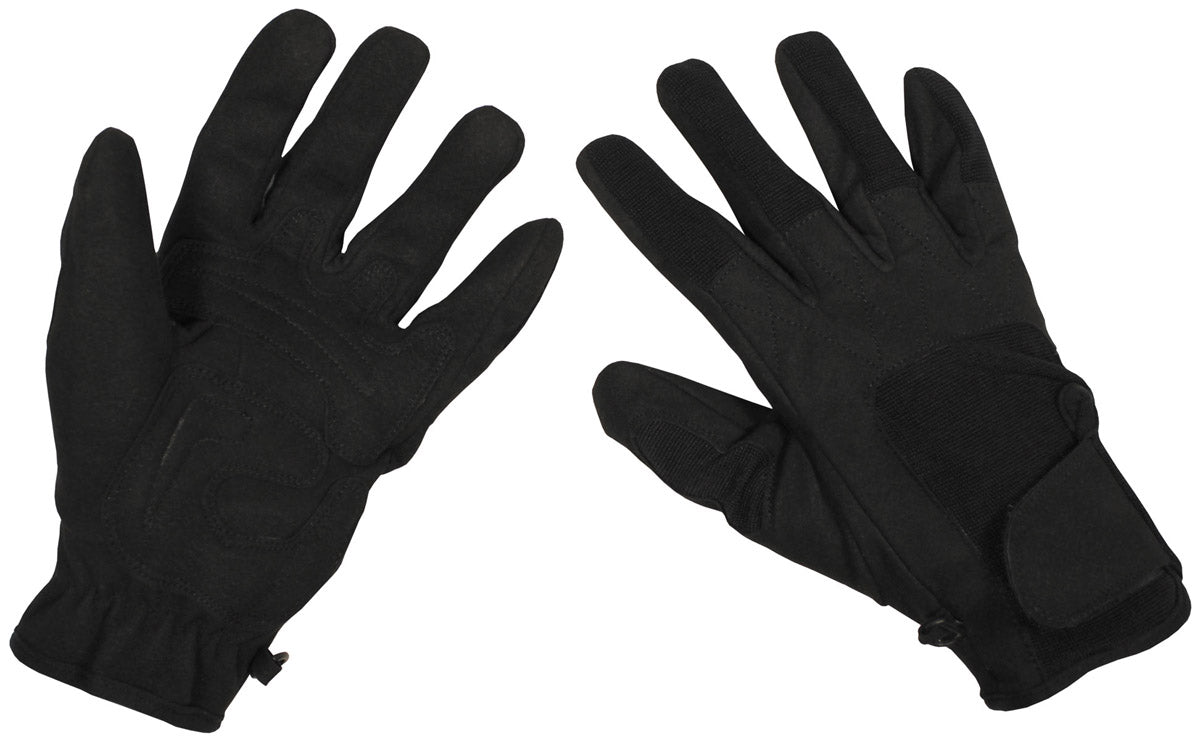 Fingerhandschuhe, Worker light, schwarz