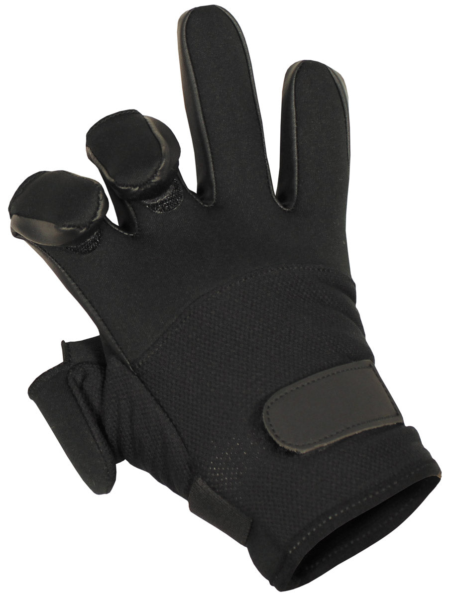 Fingerhandschuhe, "Mesh", Neopren, schwarz