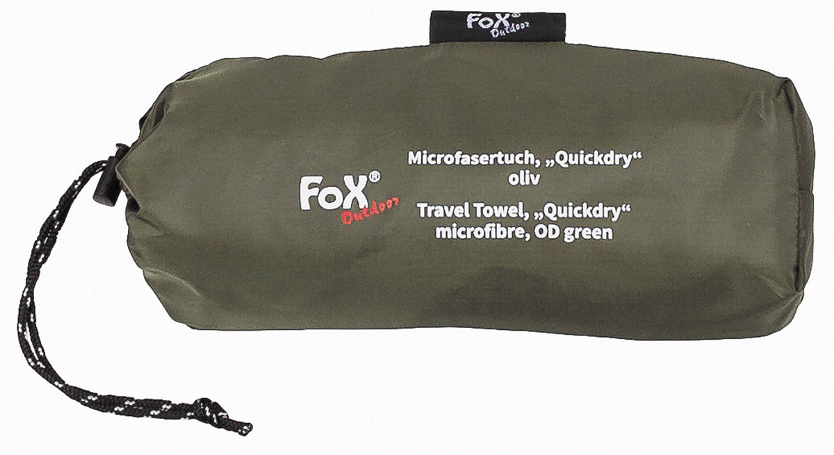 Microfasertuch, "Quickdry" oliv, ca. 130 x 80 cm