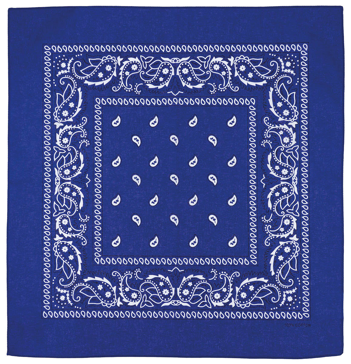 Bandana, royalblau-weiß, ca. 55 x 55 cm, Baumwolle