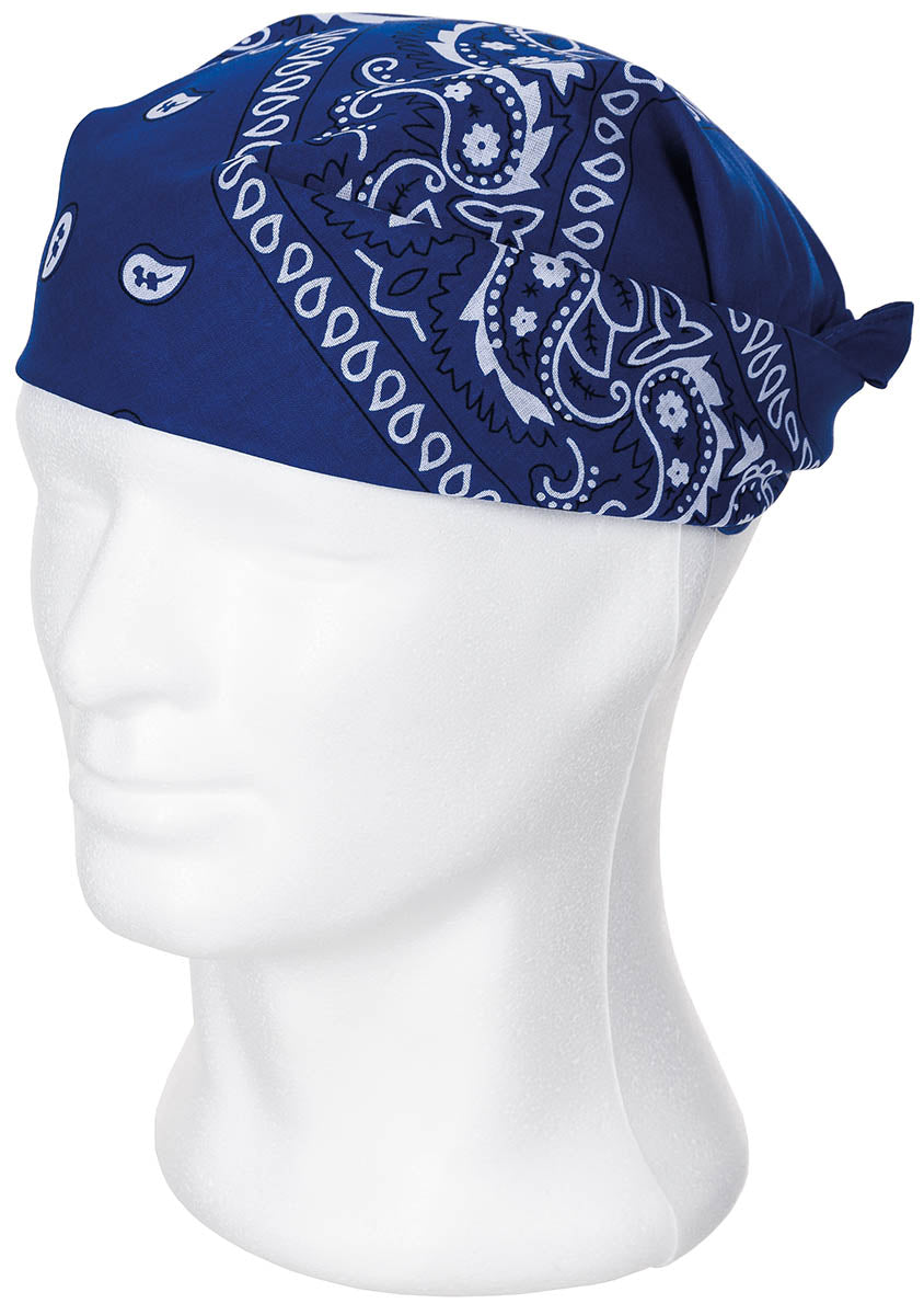 Bandana, royalblau-weiß, ca. 55 x 55 cm, Baumwolle
