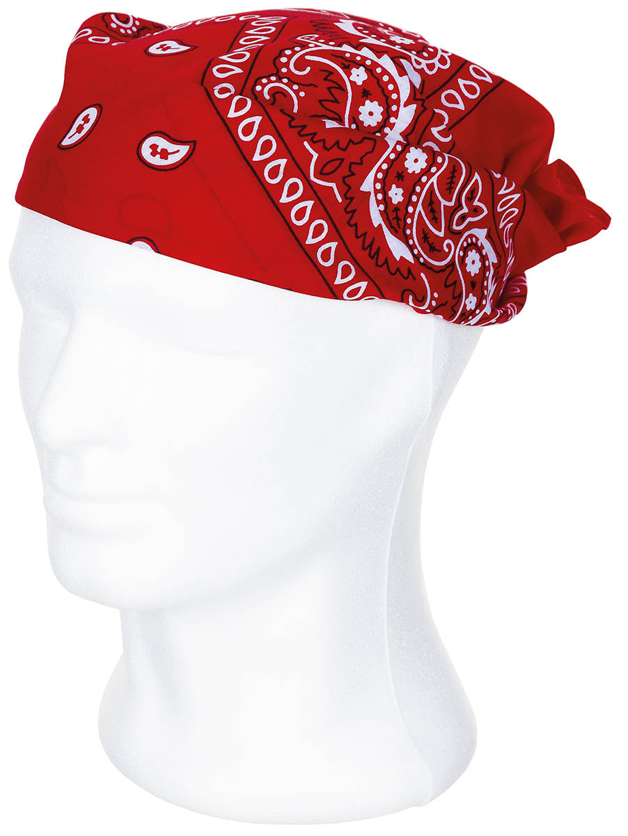 Bandana, rot-weiß, ca. 55 x 55 cm, Baumwolle
