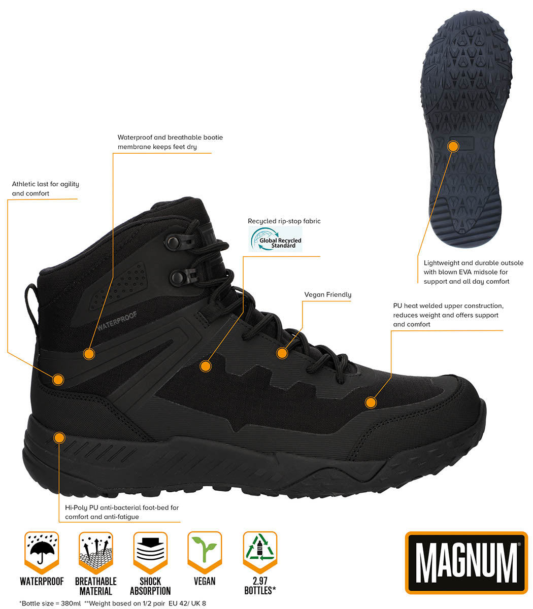 Einsatzstiefel, "MAGNUM", Ultima 6.0 WP, schwarz