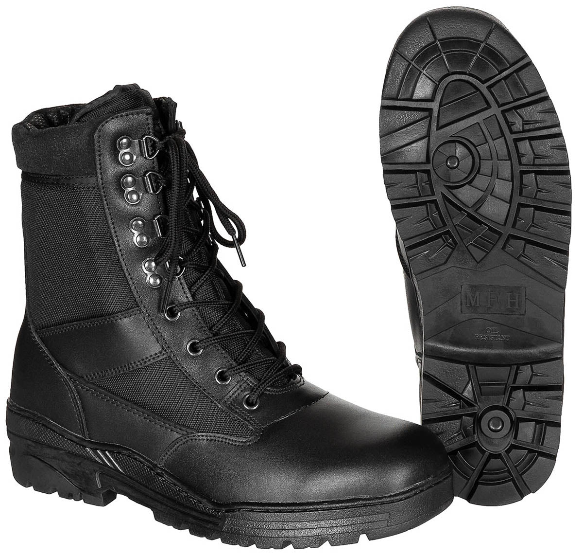 Stiefel, "Security", schwarz, 8-Loch, Gummisohle