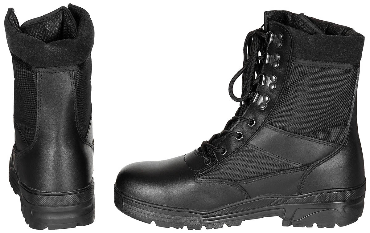 Stiefel, "Security", schwarz, 8-Loch, Gummisohle
