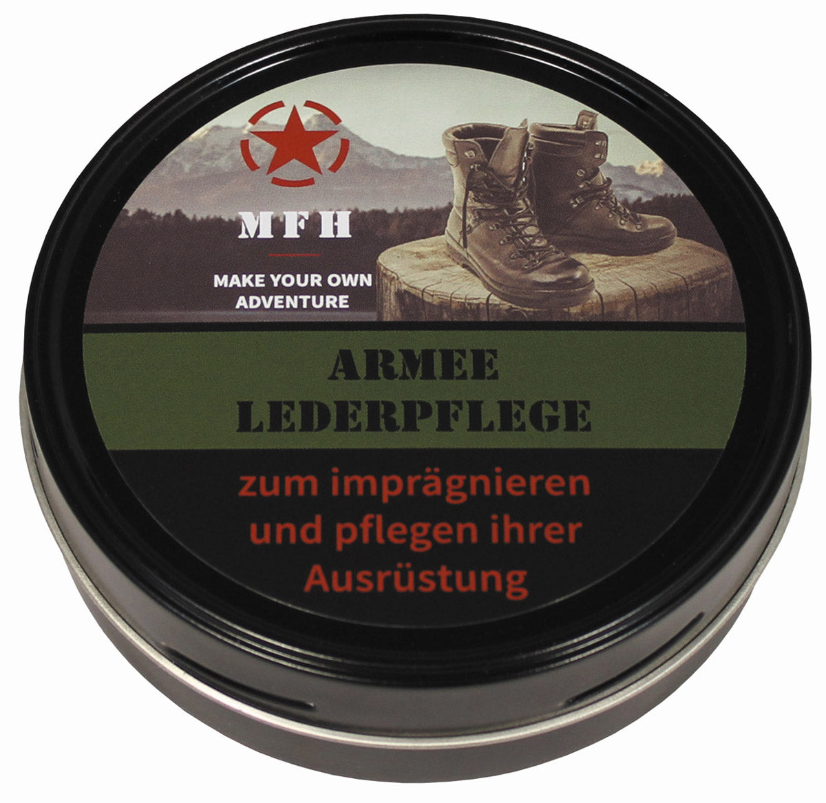 Schuhcreme, "Army", schwarz, 150 ml Dose