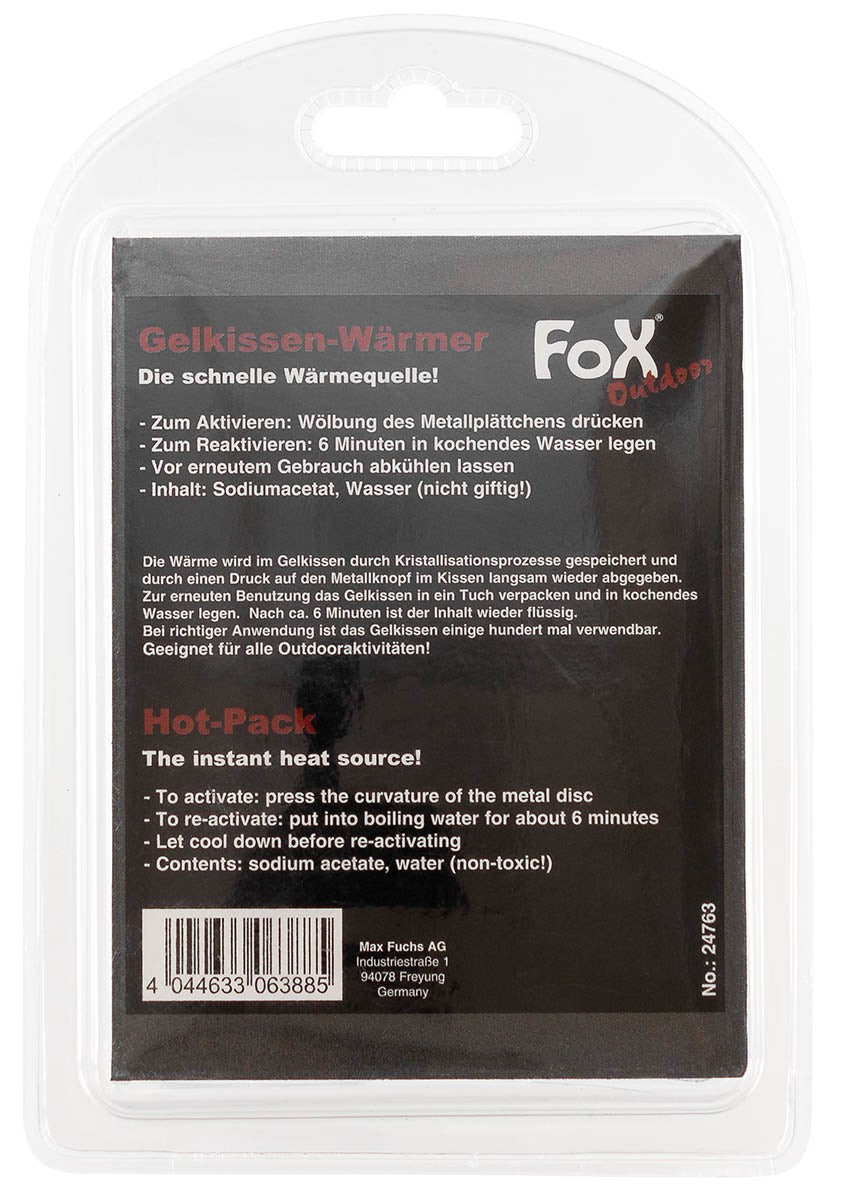 Gelkissen-Wärmer, reaktivierbar, transparent