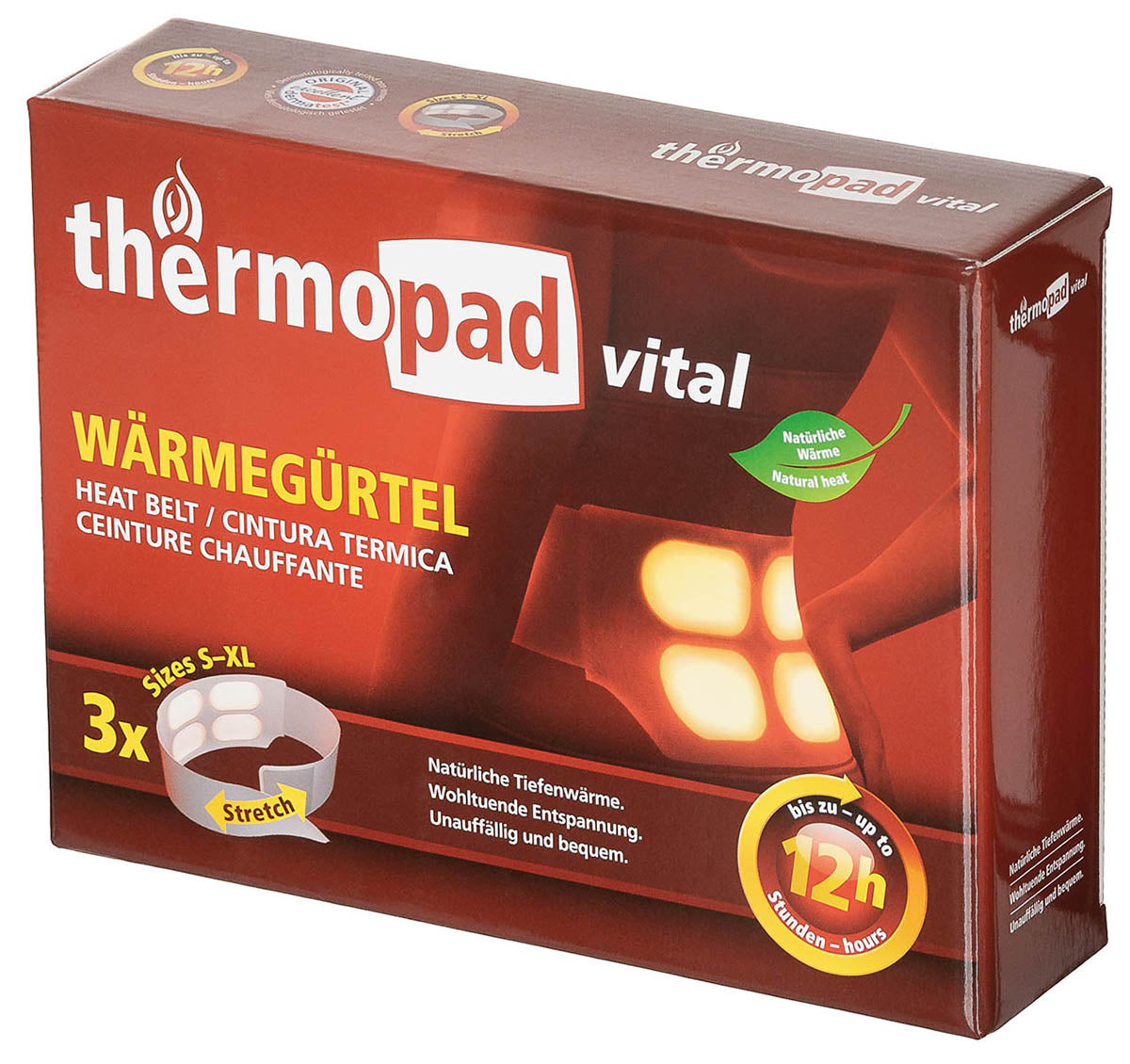 Wärmegürtel, "Thermopad", 3er Pack, Einmalgebrauch