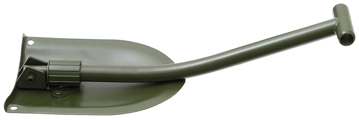 Schwed. Klappspaten, Stahl, oliv, 2-teilig