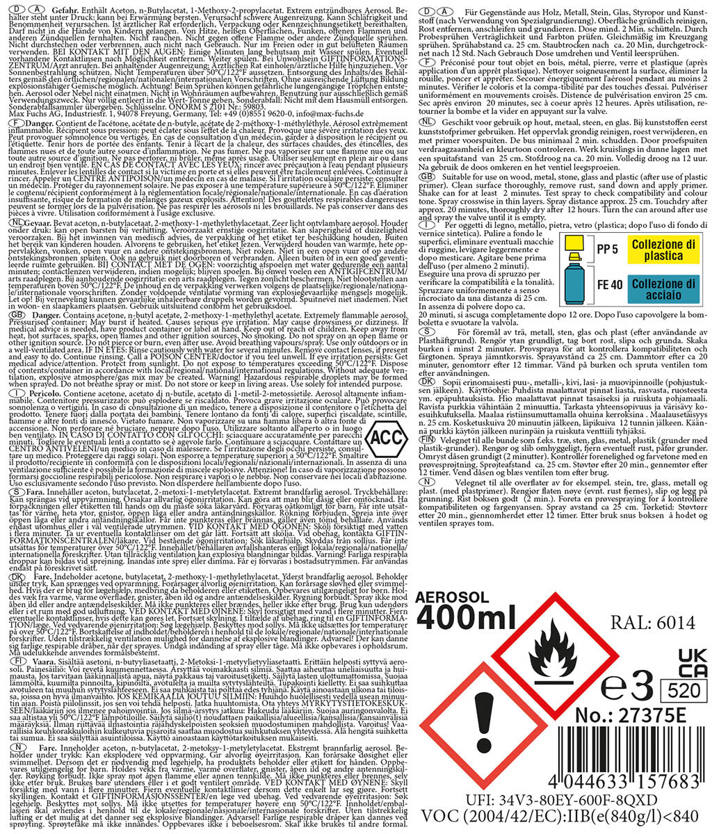 Army Farbspray, OLIV GRÜN, matt, 400 ml