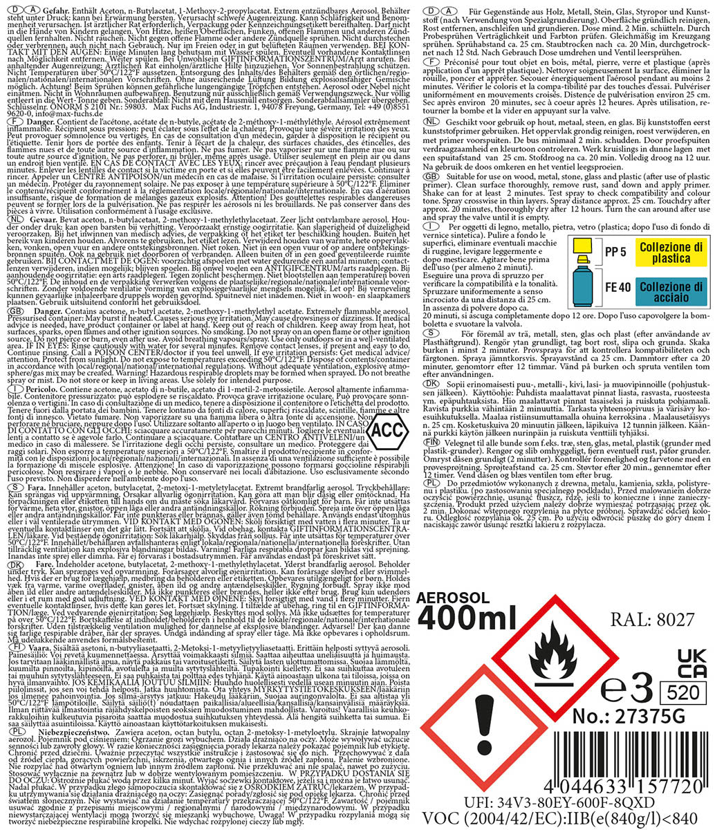 Army Farbspray, BRAUN, matt, 400 ml