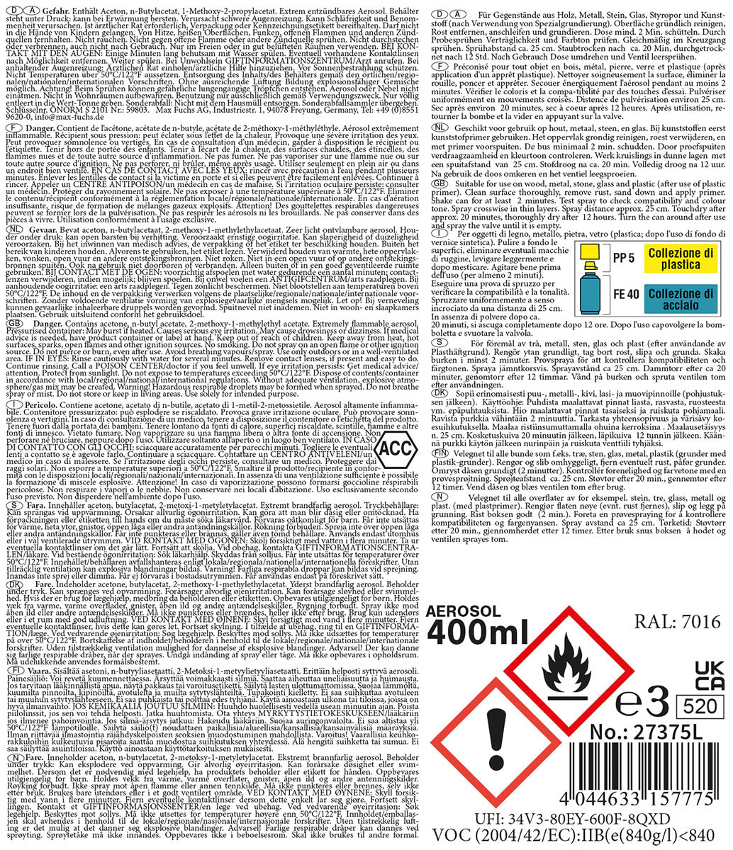 Army Farbspray, WH PANZERGRAU, matt, 400 ml