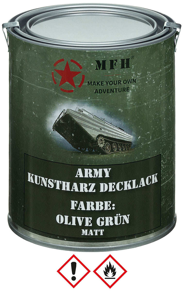 Army Lack, OLIV GRÜN, matt, Dose, 1 l