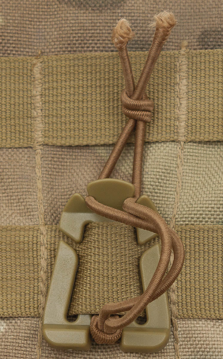 Clip mit Gummiband, "MOLLE", coyote tan, 2er Pack