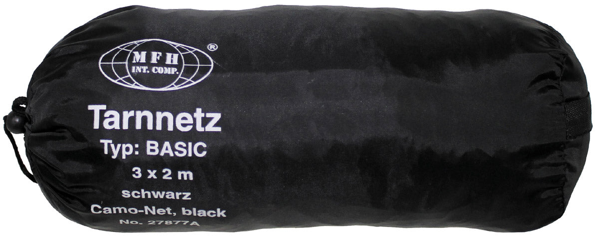Tarnnetz, 2 x 3 m, "Basic", schwarz