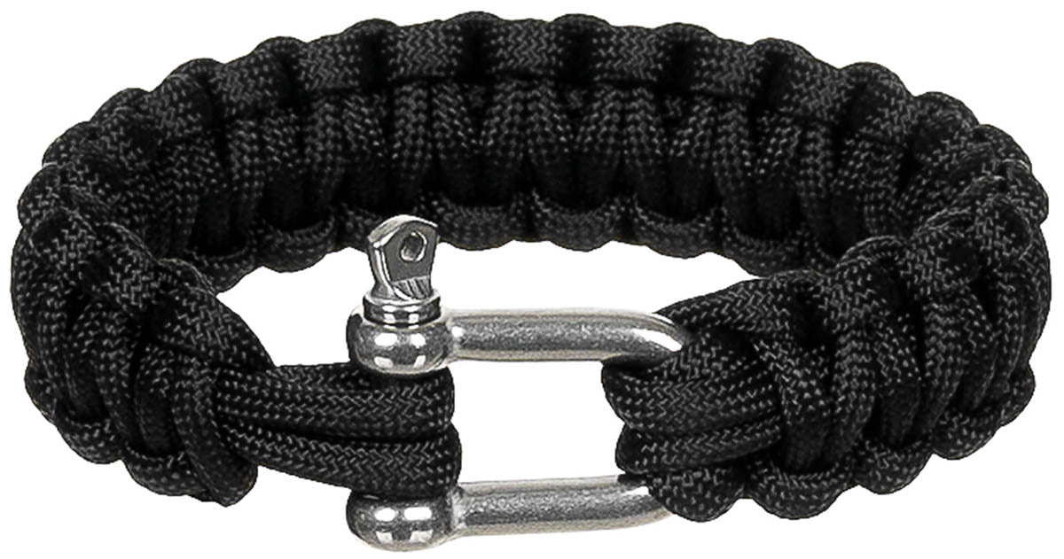 Armband, "Parachute Cord", schwarz, Breite ca. 2,3 cm