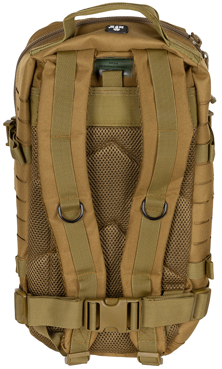US Rucksack, Assault I, Laser, coyote tan