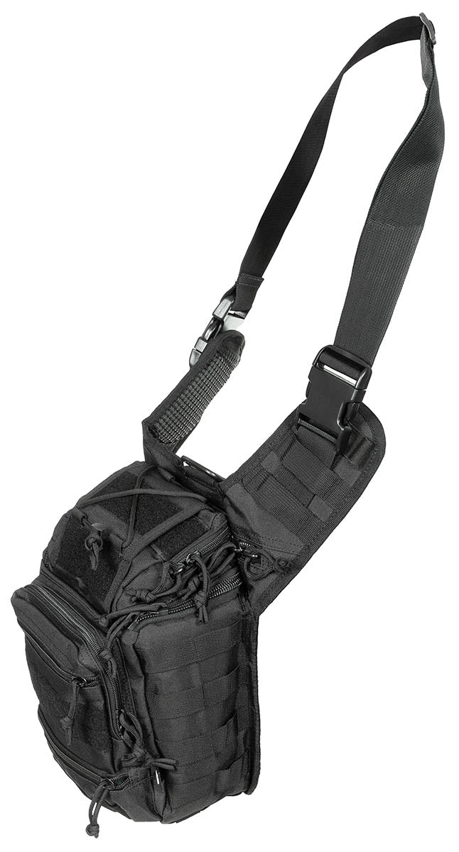 Schulter-Umhängetasche, Deluxe, schwarz