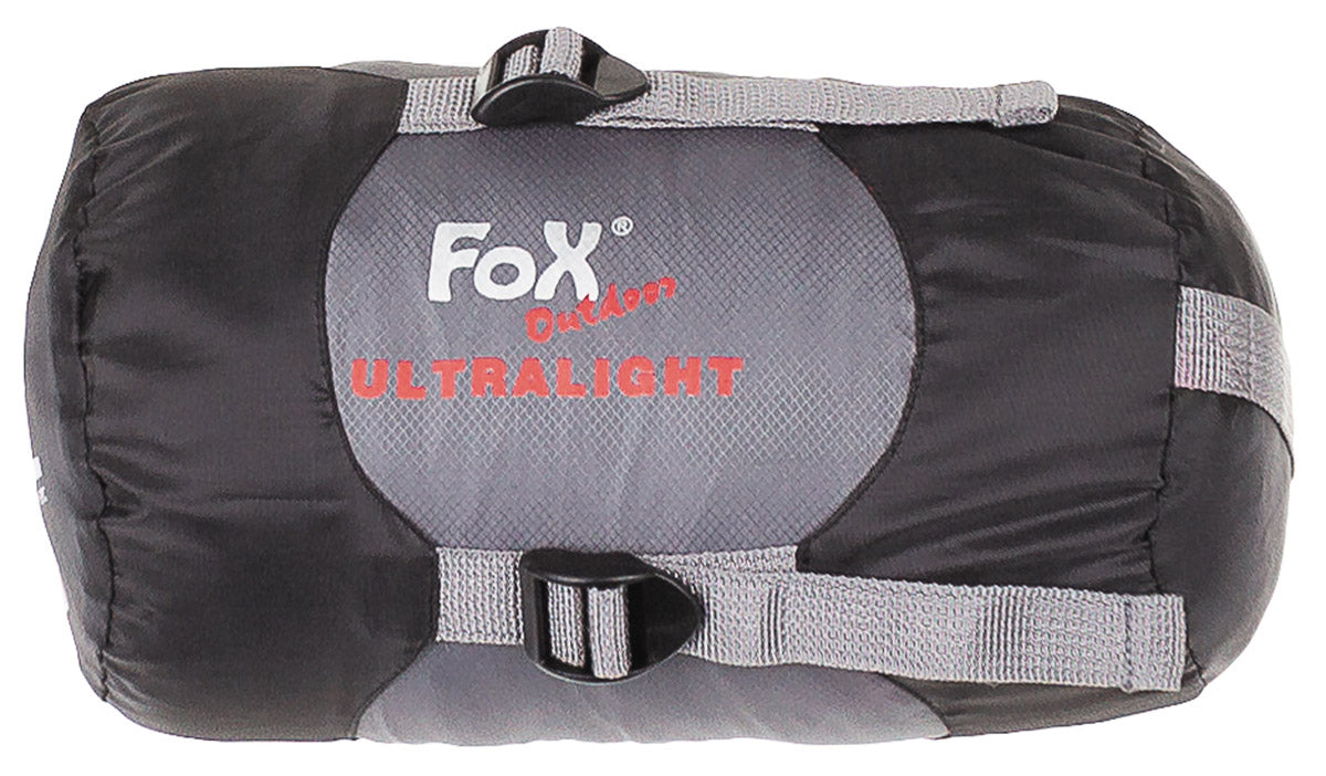 Schlafsack, "Ultralight", schwarz-grau