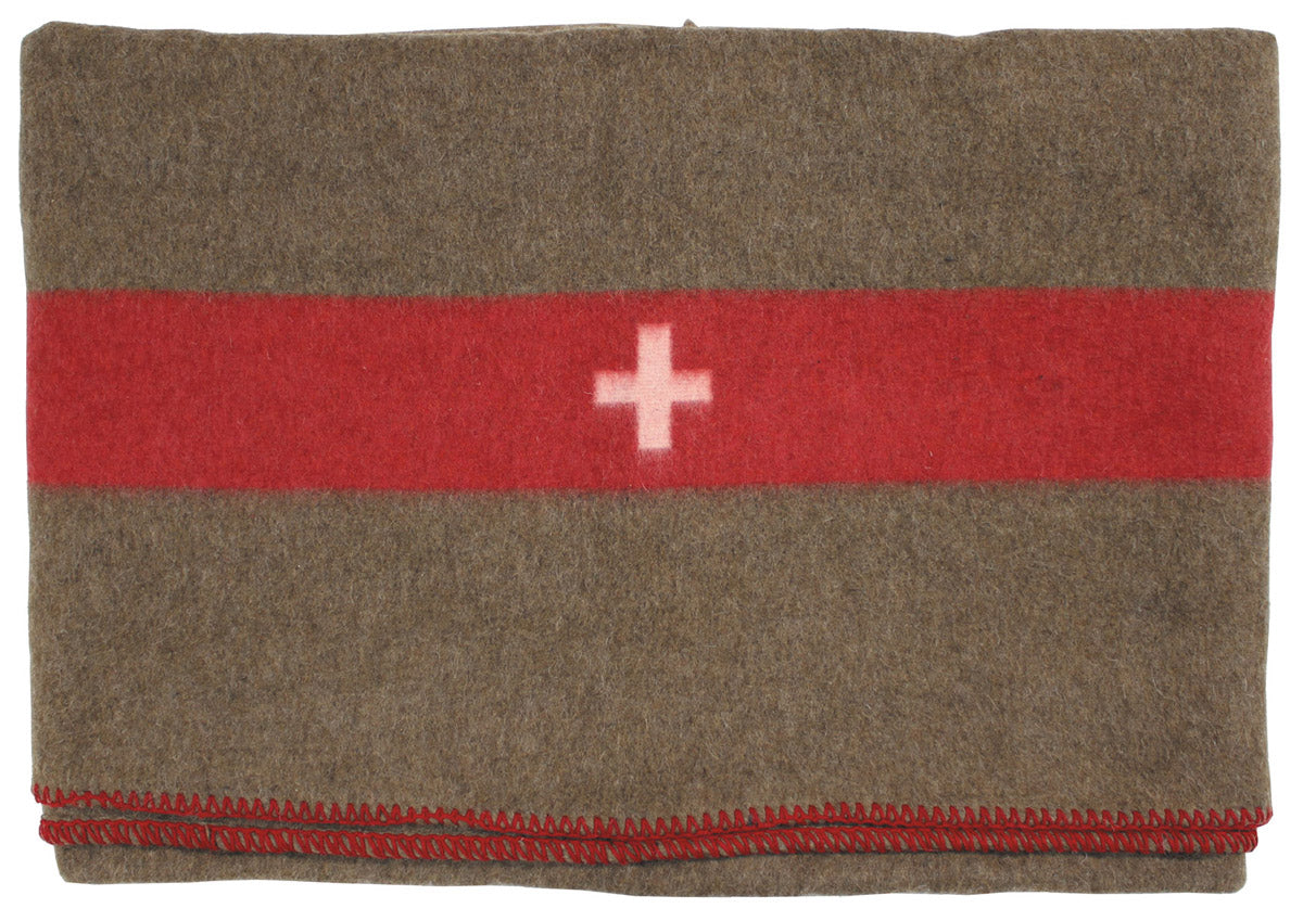 Schweiz. Wolldecke, braun, ca. 200 x 150 cm