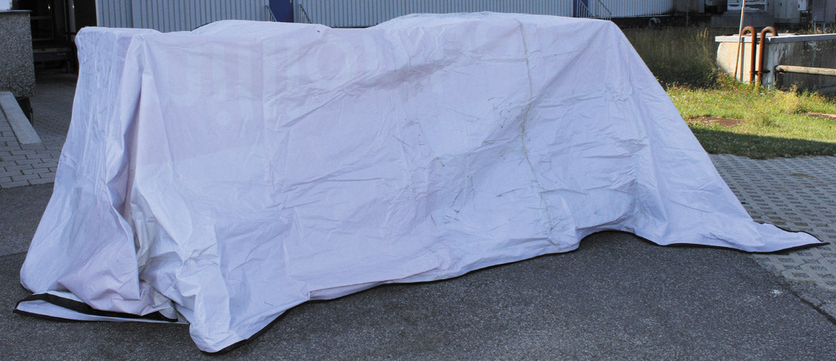 Abdeckplane, Gr.12,0 x 3,2 m, extra Randverstärkung, gebr.