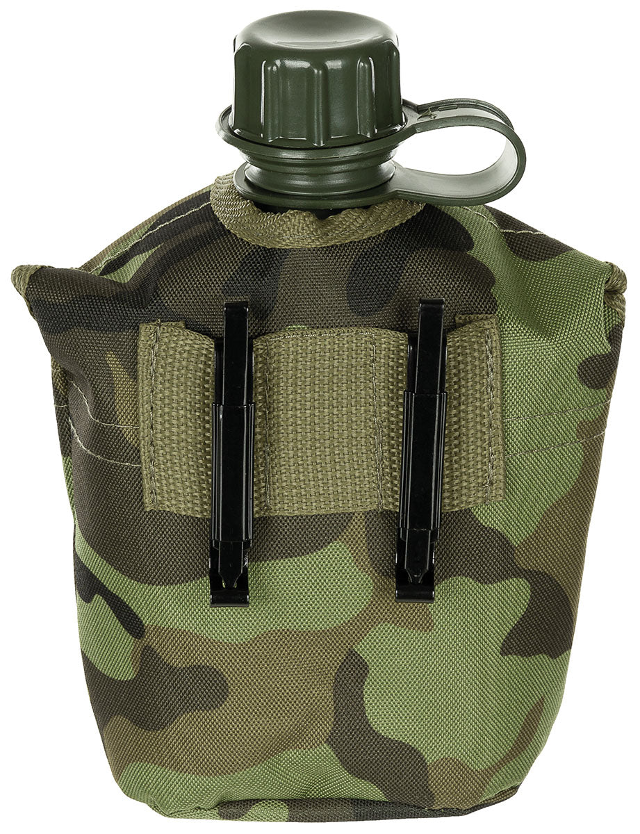US Plastikfeldflasche, 1 l, Hülle, M 95 CZ tarn, BPA-frei