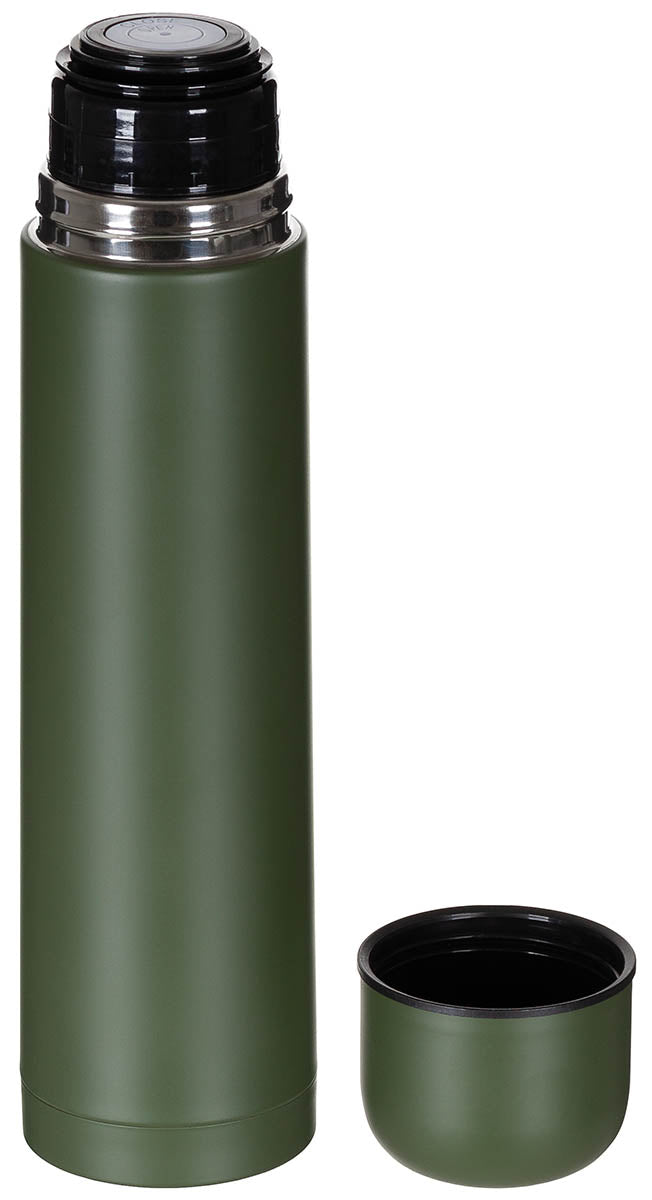 Vakuum-Thermoskanne, 1 l, oliv