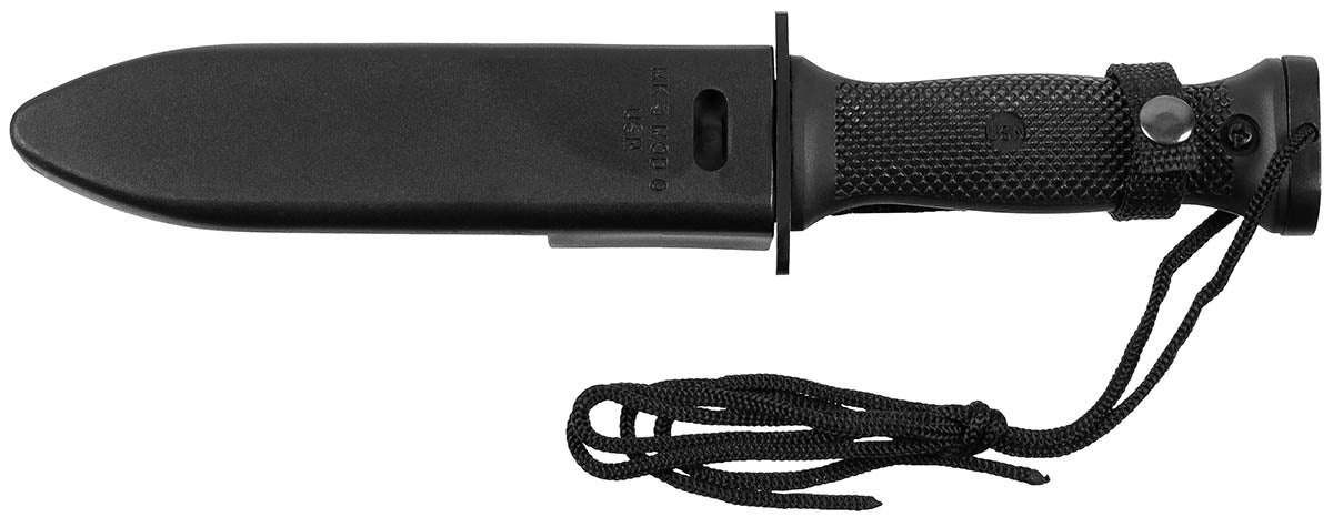 Kampfmesser MK3, schwarz, Kunststoffgriff, Scheide