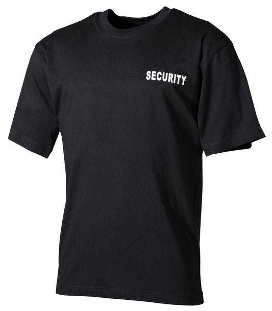 T-Shirt, schwarz, Security, bedruckt